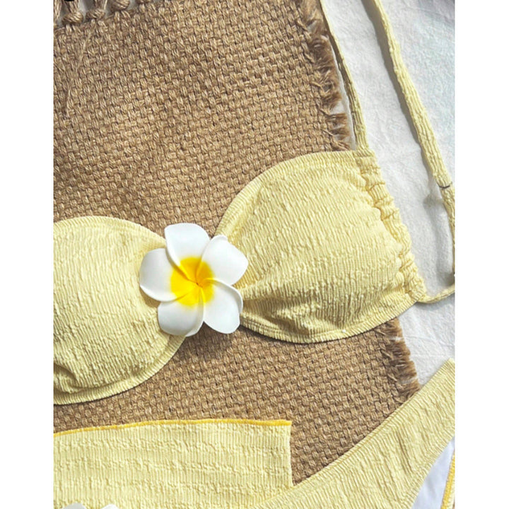 Damer Bandeau-bikini med fin struktur Mirla-Eva Jonsson