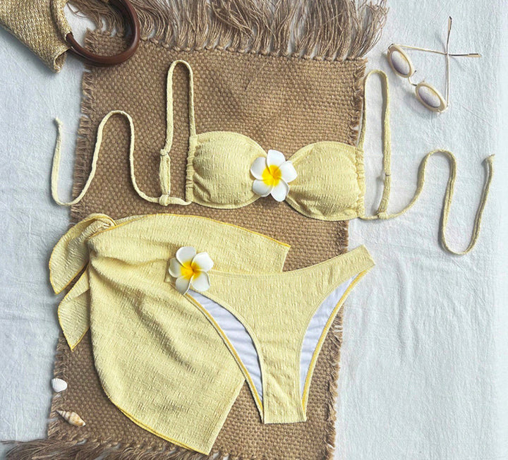 Damer Bandeau-bikini med fin struktur Mirla-Eva Jonsson