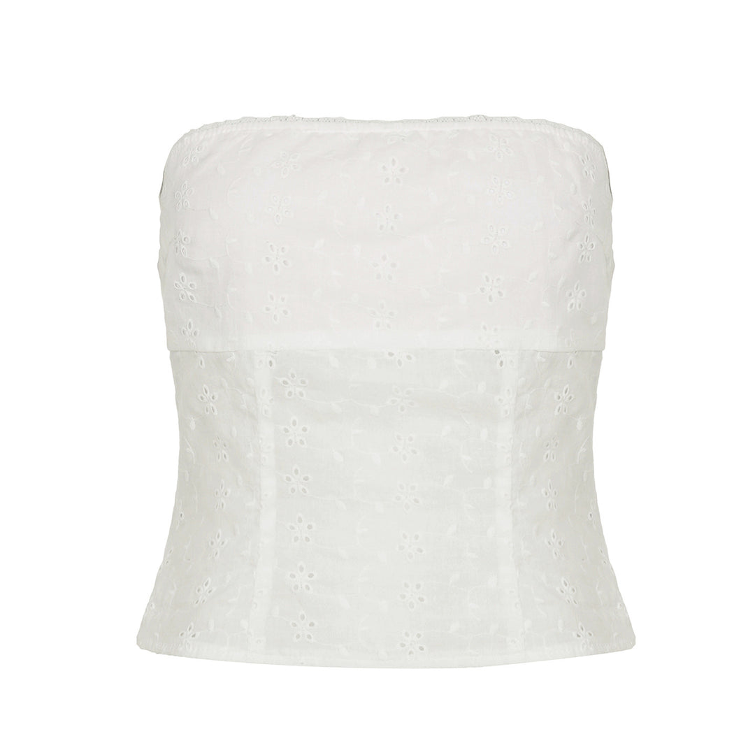Damer Bandeau-topp med fint broderidesign Mirla-Eva Jonsson