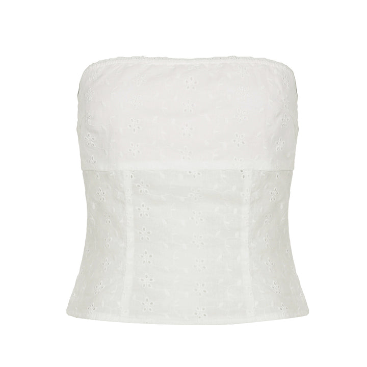 Damer Bandeau-topp med fint broderidesign Mirla-Eva Jonsson