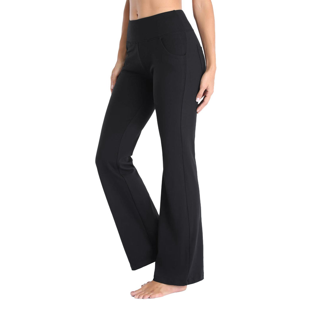 Damer Bekväm Bootcut-byxa med elastisk midja och funktionella fickor Mirla-Eva Jonsson