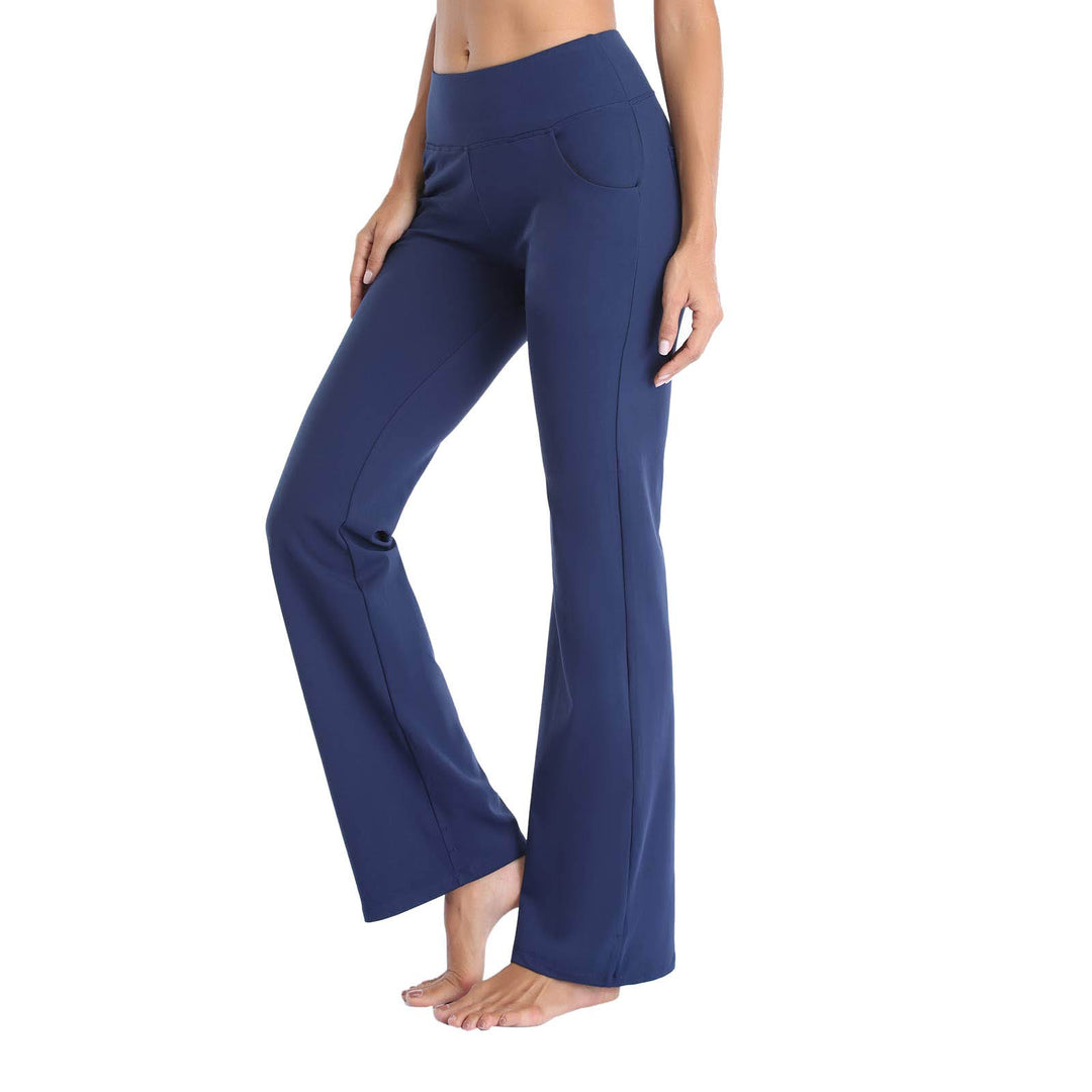 Damer Bekväm Bootcut-byxa med elastisk midja och funktionella fickor Mirla-Eva Jonsson