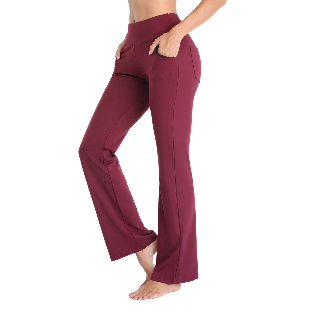 Damer Bekväm Bootcut-byxa med elastisk midja och funktionella fickor Mirla-Eva Jonsson