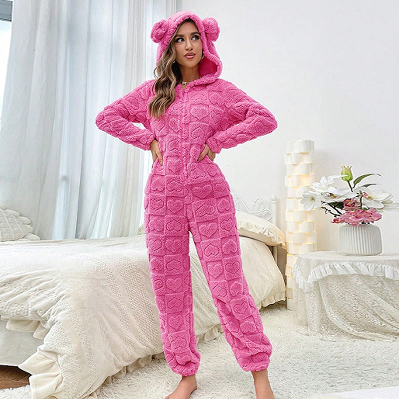 Damer Bekväm Fleece-overall med huva Mirla-Eva Jonsson