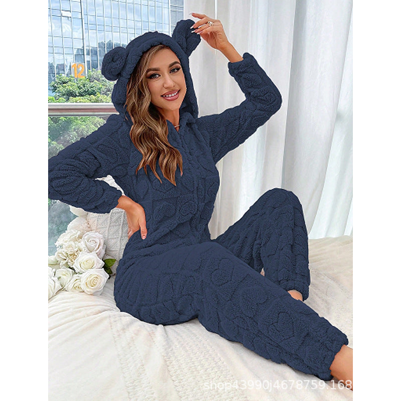 Damer Bekväm Fleece-overall med huva Mirla-Eva Jonsson