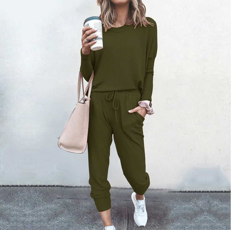 Damer Bekväm Jumpsuit med Moderiktig Rundhals och Justerbar Midja Eva Jonsson-Eva Jonsson