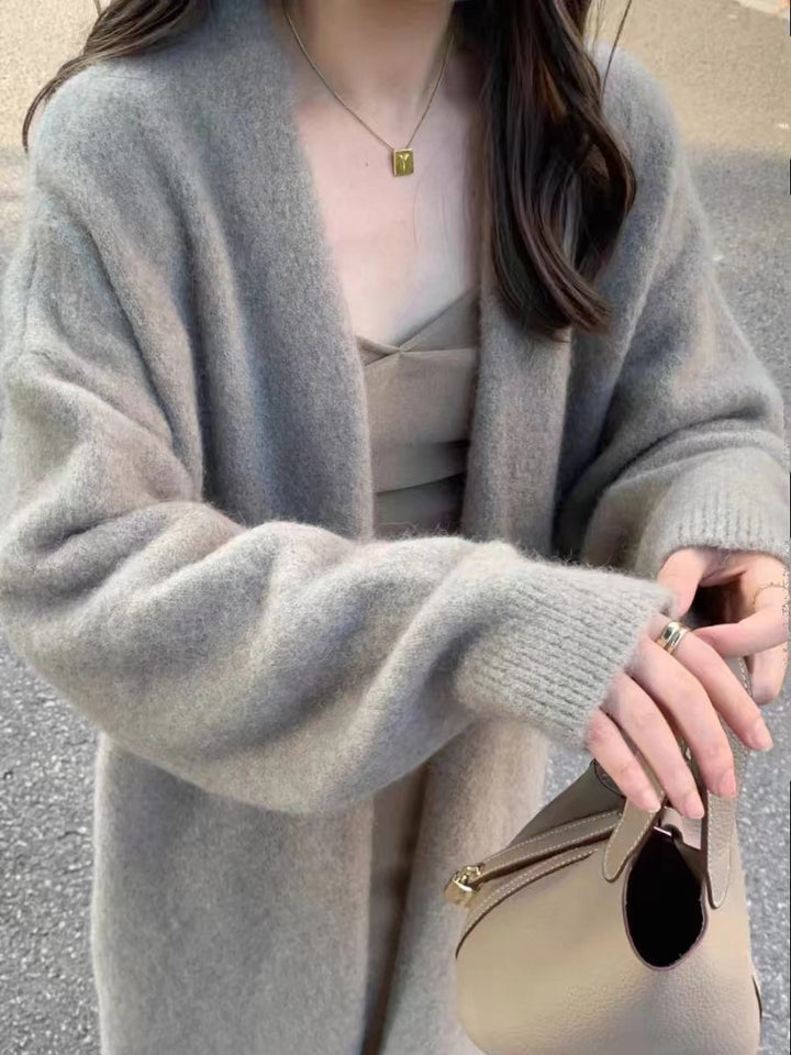 Damer Bekväm Knitted Jacket med oversized snitt och mjuka puffärmar Eva Jonsson-Eva Jonsson