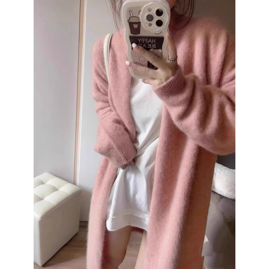 Damer Bekväm Knitted Jacket med oversized snitt och mjuka puffärmar Eva Jonsson-Eva Jonsson