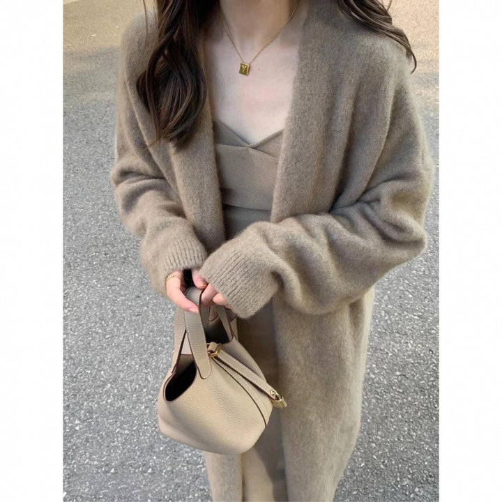 Damer Bekväm Knitted Jacket med oversized snitt och mjuka puffärmar Eva Jonsson-Eva Jonsson