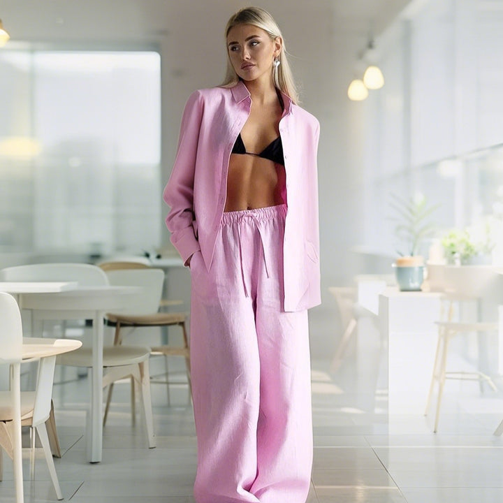 Damer Bekväm Linne-Loungewear-Kostym Eva Jonsson-Eva Jonsson