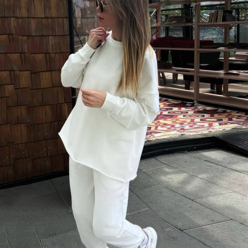 Damer Bekväm Lounge-set med Oversized-sweatshirt och elastiska byxor Eva Jonsson-Eva Jonsson