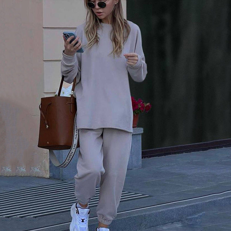 Damer Bekväm Lounge-set med Oversized-sweatshirt och elastiska byxor Eva Jonsson-Eva Jonsson