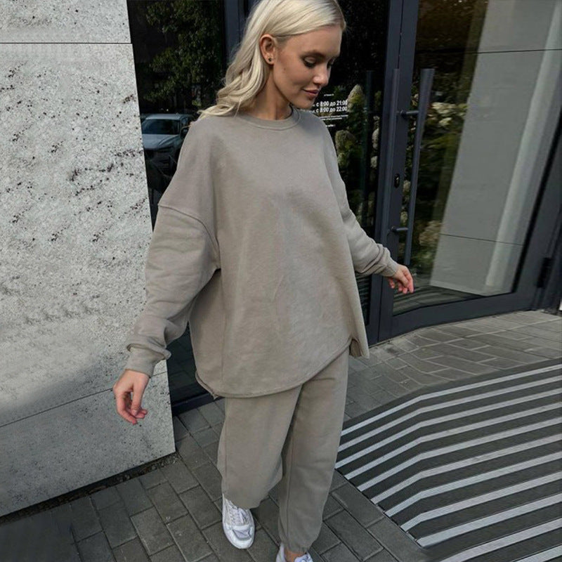 Damer Bekväm Lounge-set med Oversized-sweatshirt och elastiska byxor Eva Jonsson-Eva Jonsson