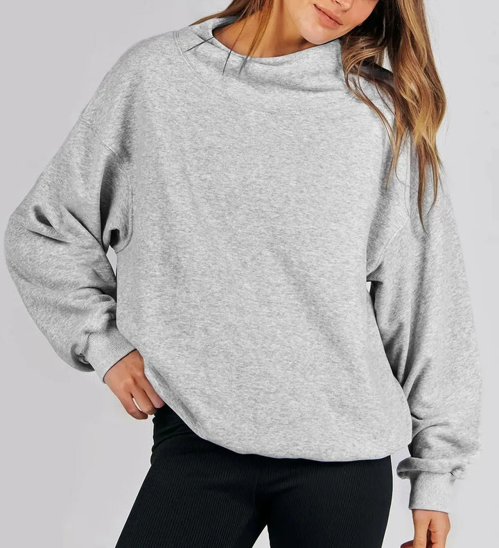 Damer Bekväm Oversize Tröja med Hög Krage Mirla-Eva Jonsson