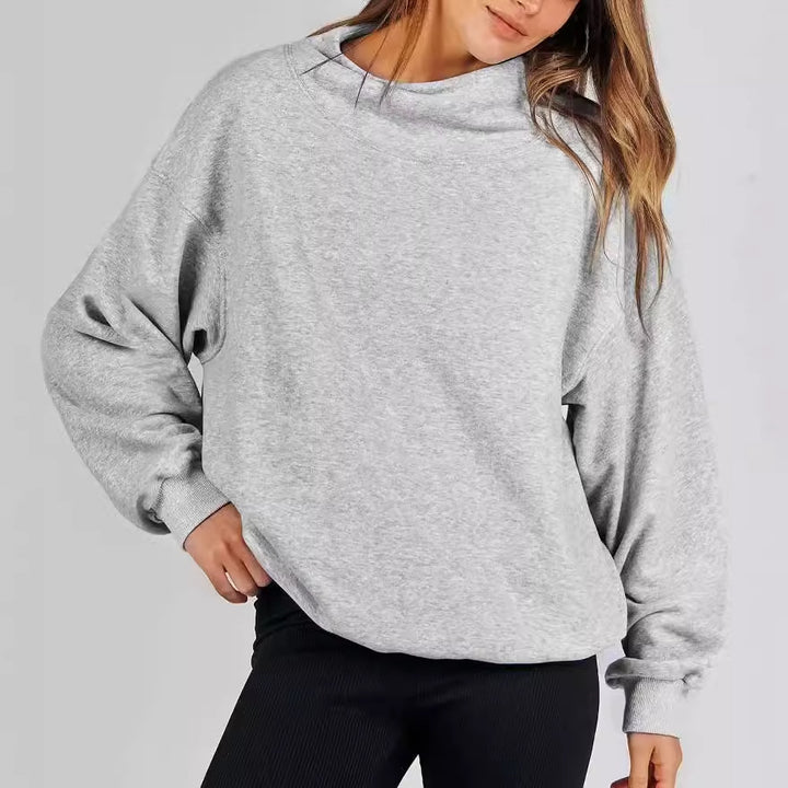 Damer Bekväm Oversize Tröja med Hög Krage Mirla-Eva Jonsson