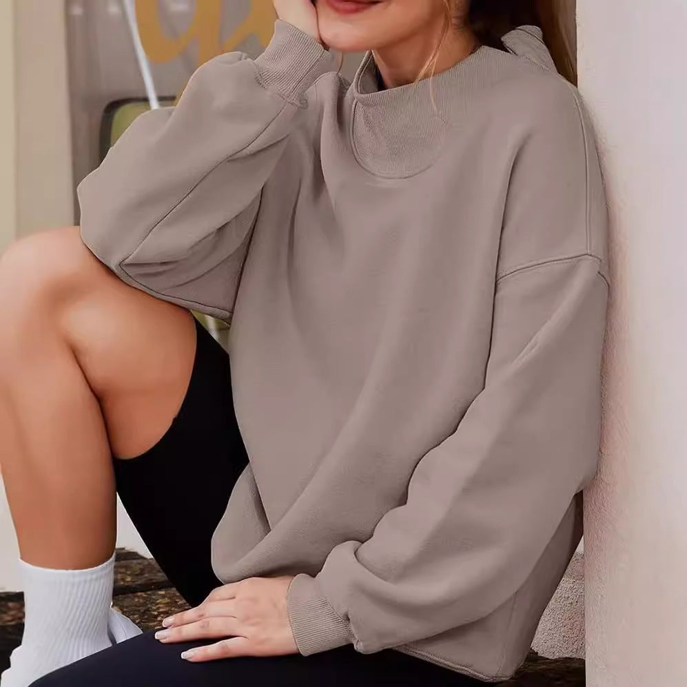 Damer Bekväm Oversize Tröja med Hög Krage Mirla-Eva Jonsson