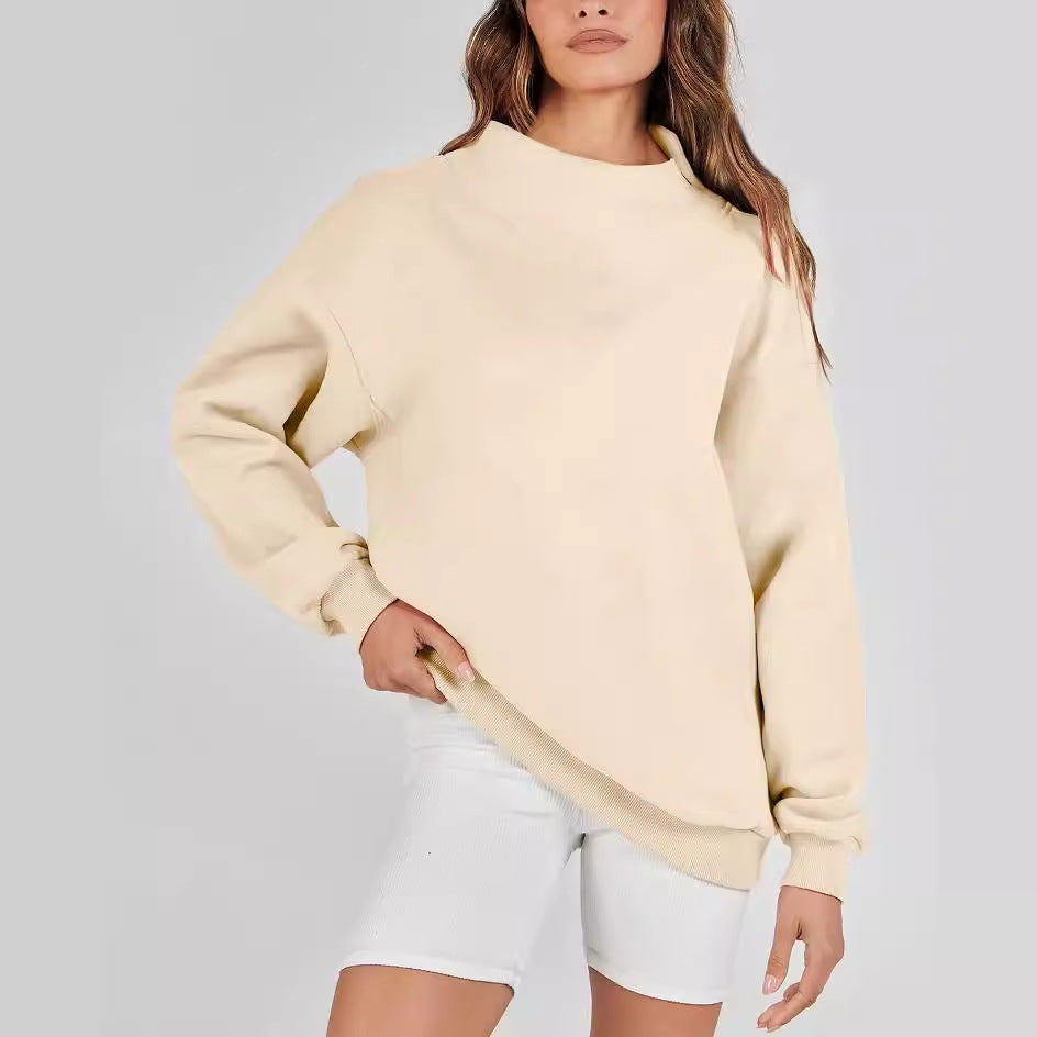 Damer Bekväm Oversize Tröja med Hög Krage Mirla-Eva Jonsson