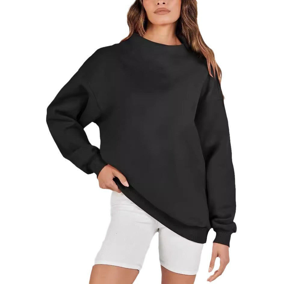 Damer Bekväm Oversize Tröja med Hög Krage Mirla-Eva Jonsson