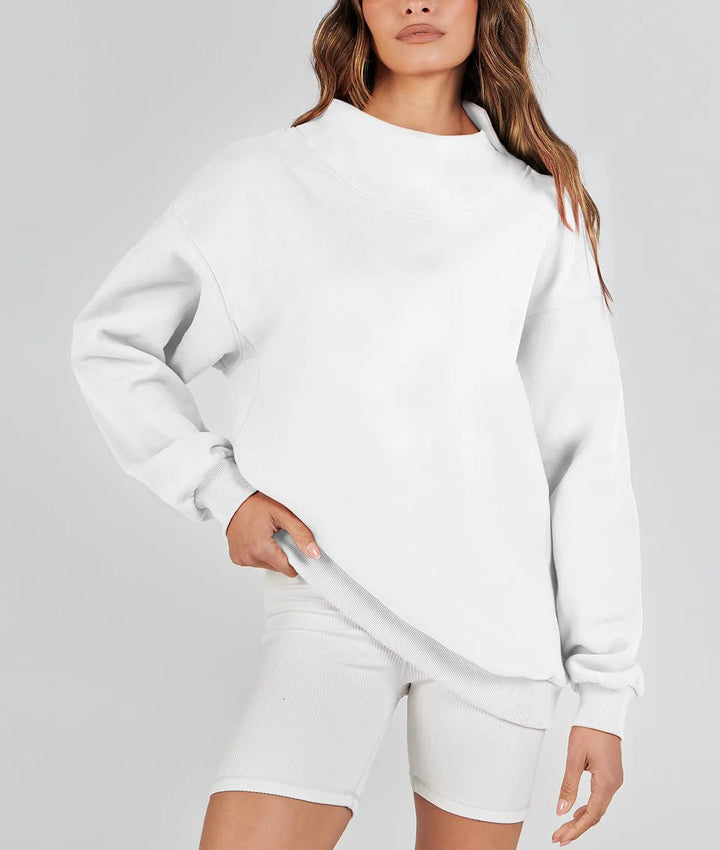 Damer Bekväm Oversize Tröja med Hög Krage Mirla-Eva Jonsson