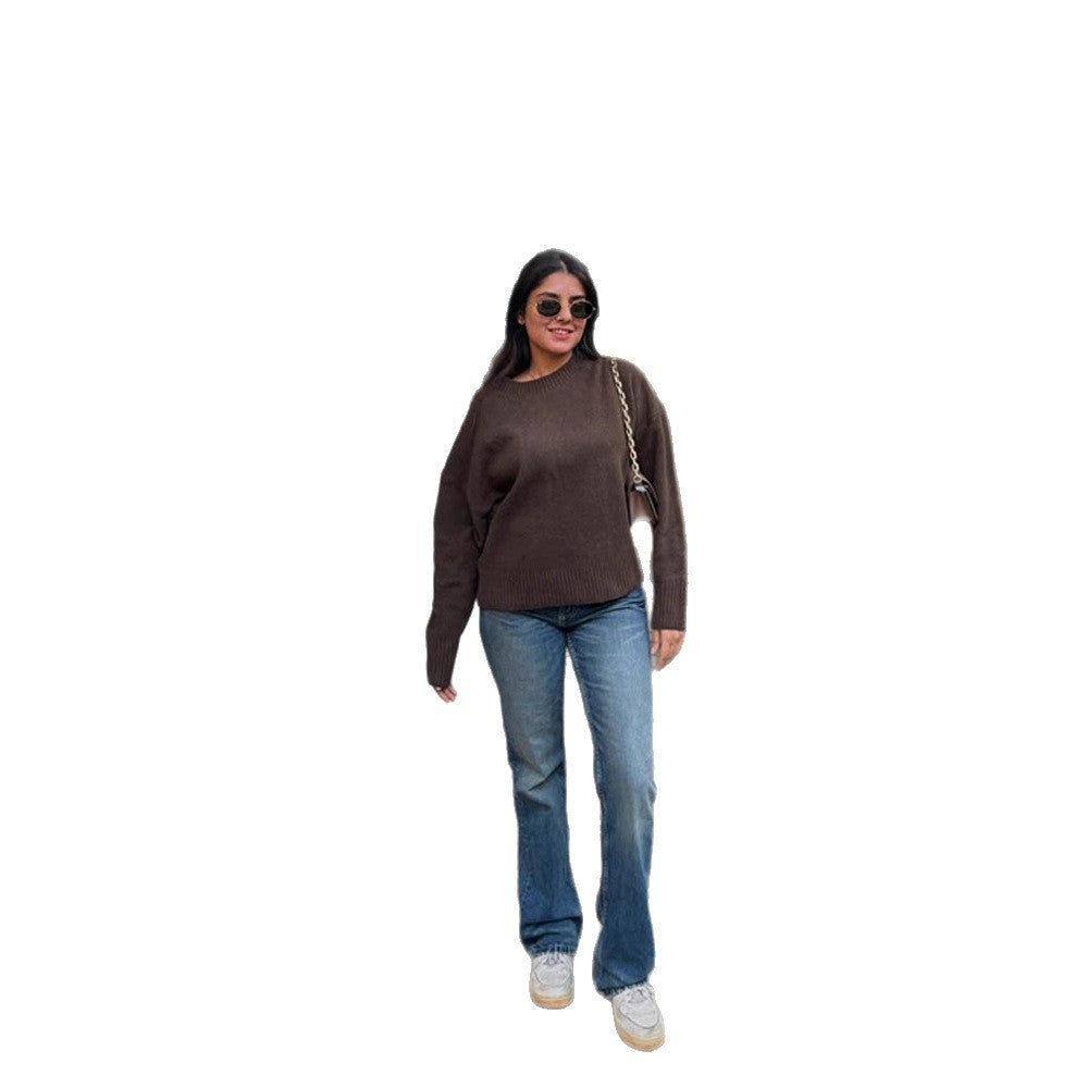 Damer Bekväm Oversized Crewneck Pullover Mirla-Eva Jonsson