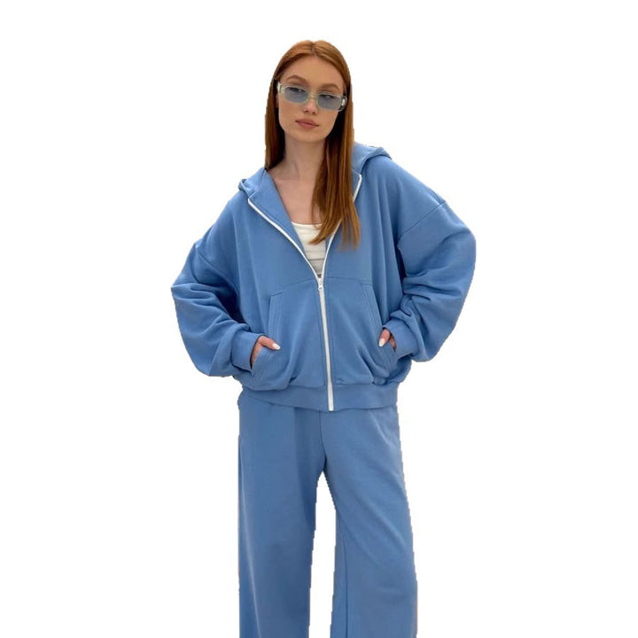 Damer Bekväm Oversized Fritidsset med Huva och Dragkedja Eva Jonsson-Eva Jonsson