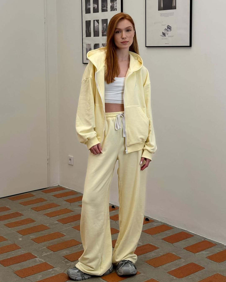 Damer Bekväm Oversized Fritidsset med Huva och Dragkedja Eva Jonsson-Eva Jonsson