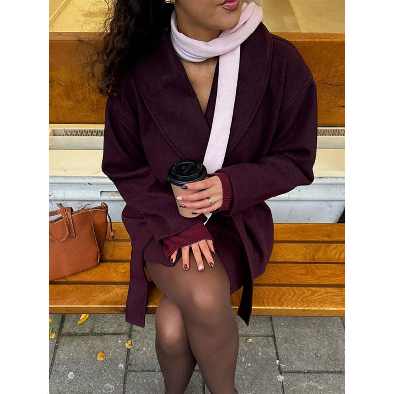 Damer Bekväm Oversized-Kappa med bred Krage Mirla-Eva Jonsson