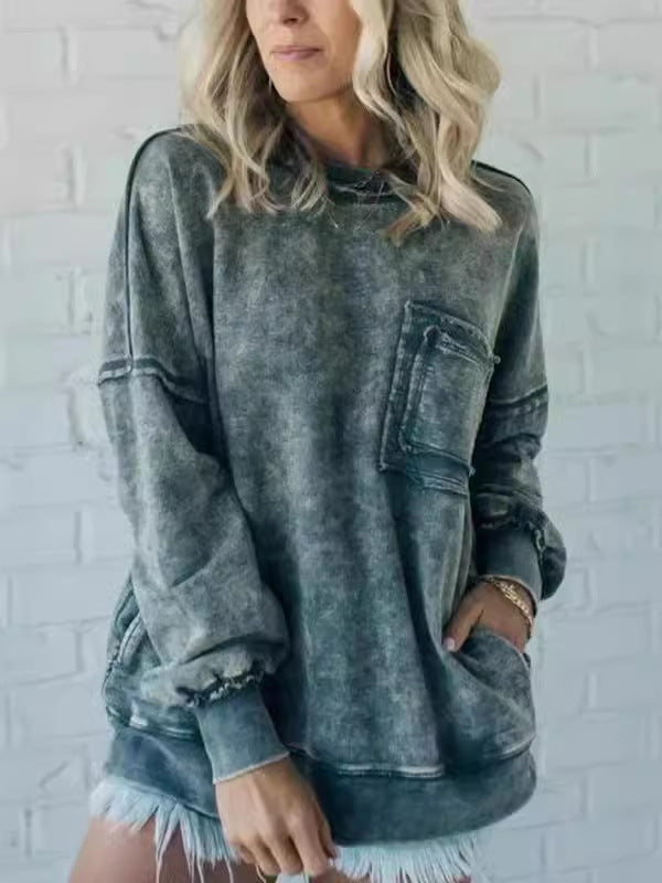 Damer Bekväm Oversized Sweatshirt med fickor Mirla-Eva Jonsson