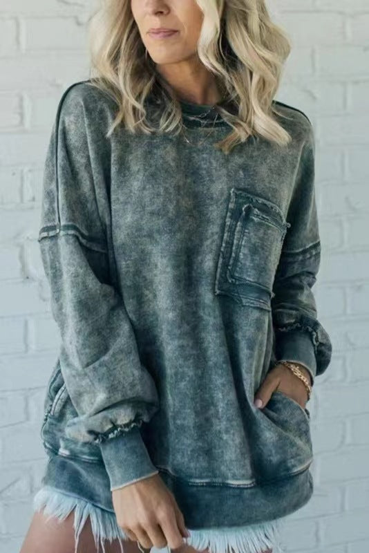 Damer Bekväm Oversized Sweatshirt med fickor Mirla-Eva Jonsson