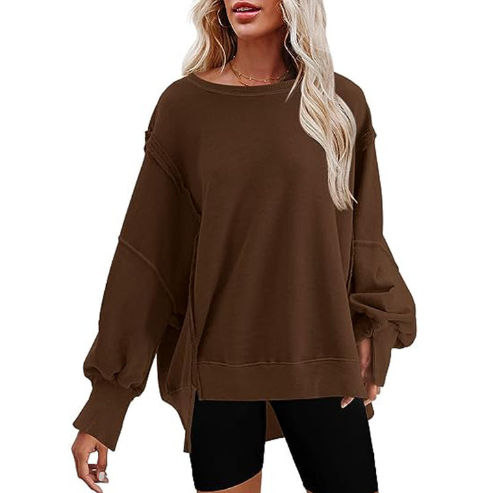 Damer Bekväm Oversized Tröja med Casual Puffärmar Mirla-Eva Jonsson
