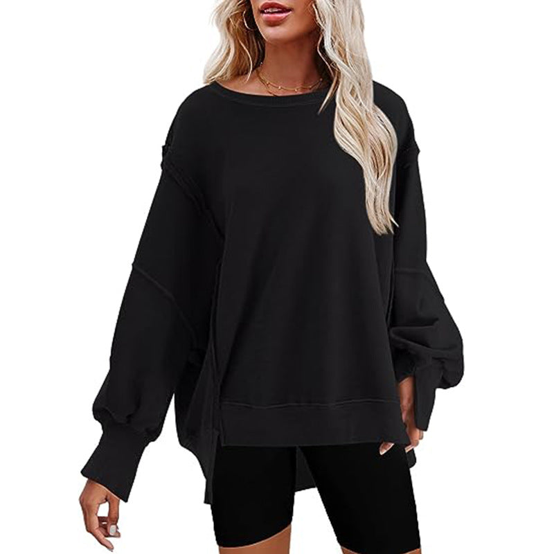 Damer Bekväm Oversized Tröja med Casual Puffärmar Mirla-Eva Jonsson