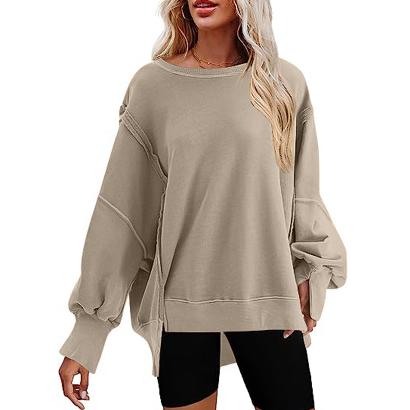 Damer Bekväm Oversized Tröja med Casual Puffärmar Mirla-Eva Jonsson