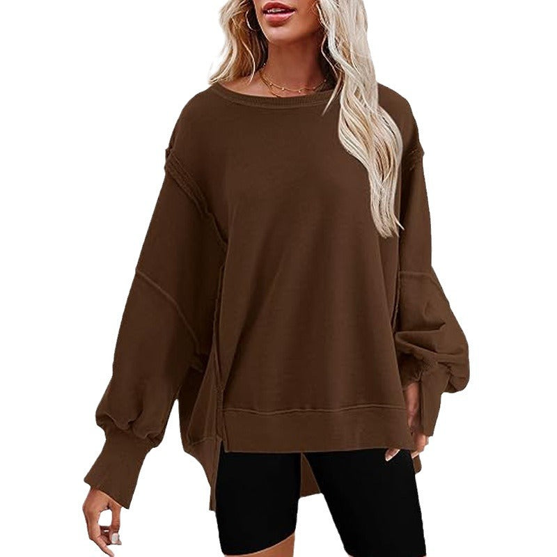 Damer Bekväm Oversized Tröja med Casual Puffärmar Mirla-Eva Jonsson