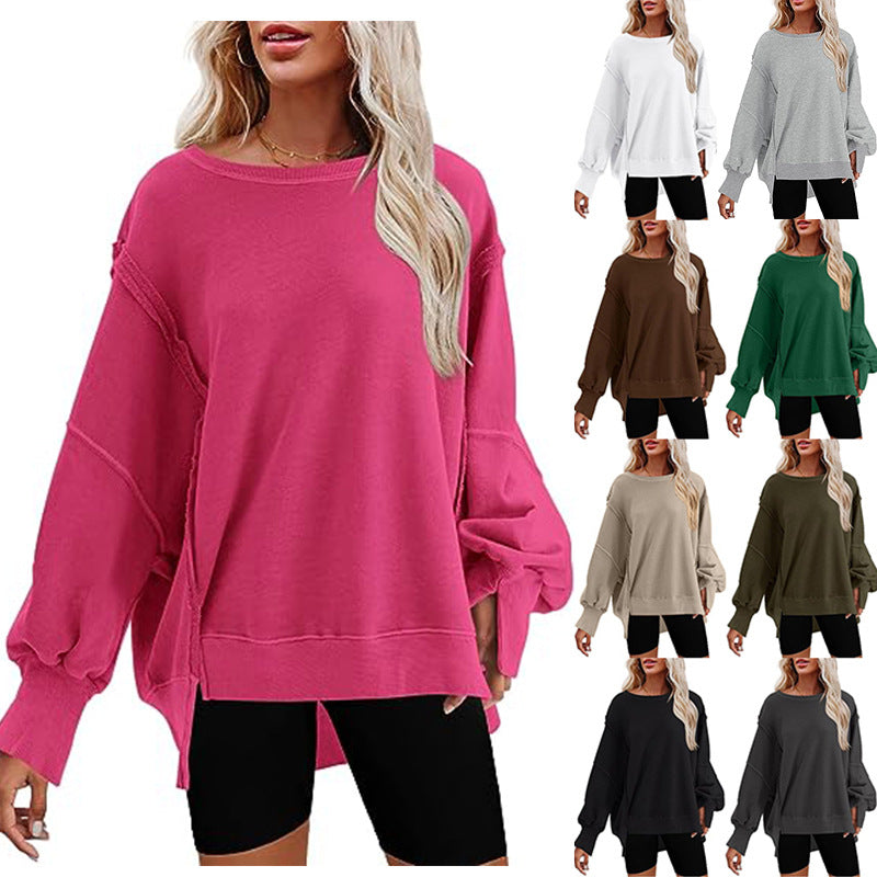 Damer Bekväm Oversized Tröja med Casual Puffärmar Mirla-Eva Jonsson