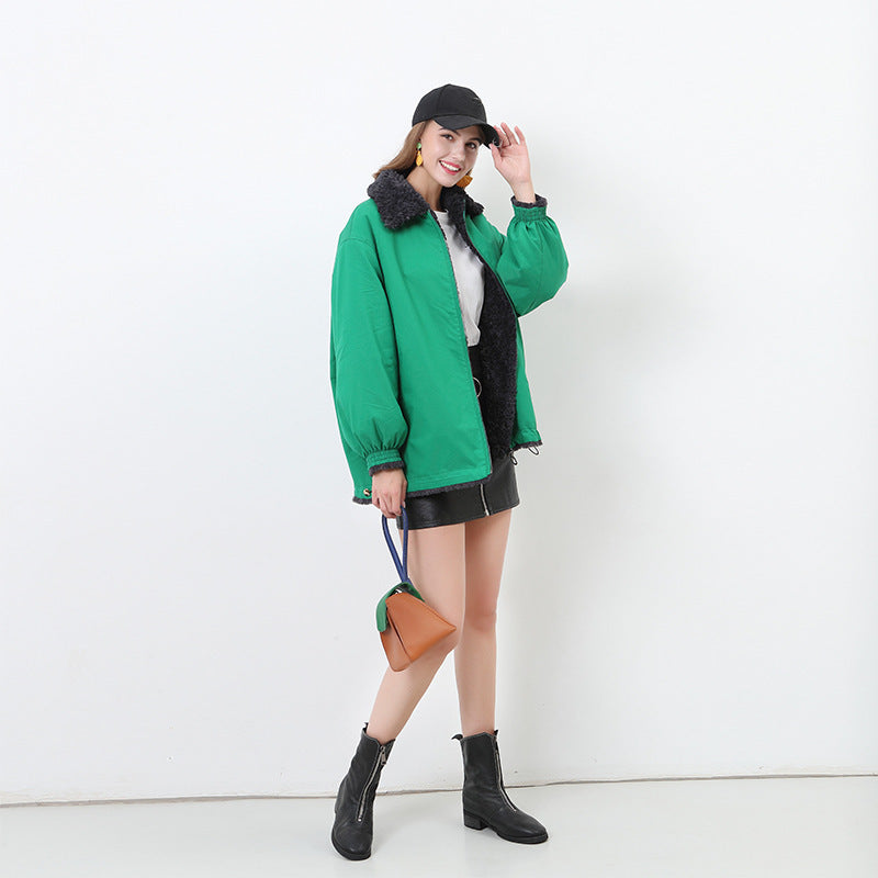 Damer Bekväm Oversized-jacka med huva och teddy-foder Mirla-Eva Jonsson