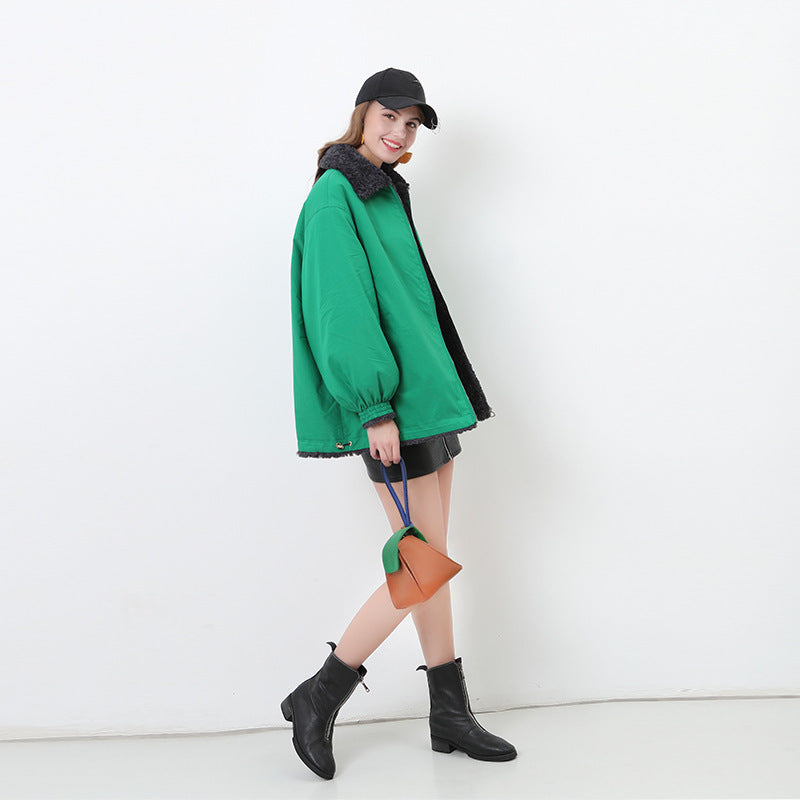 Damer Bekväm Oversized-jacka med huva och teddy-foder Mirla-Eva Jonsson