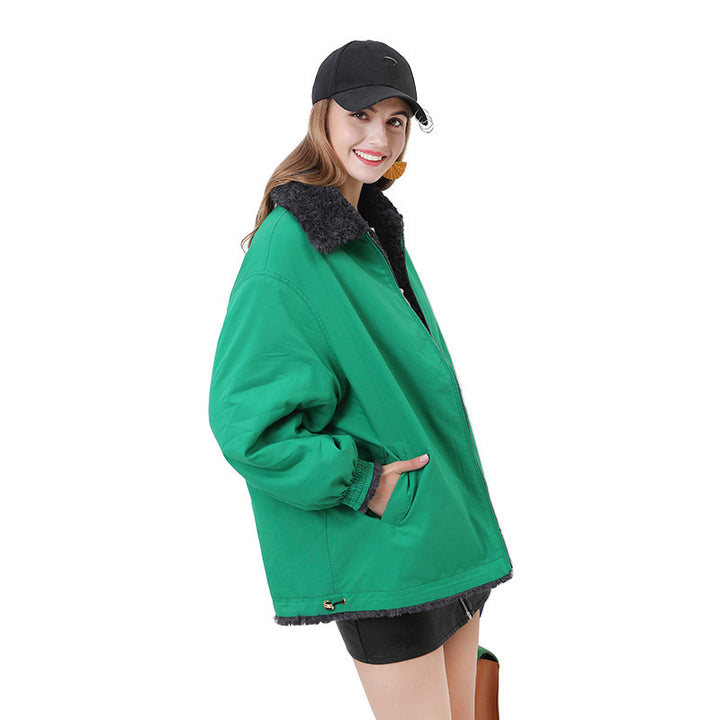 Damer Bekväm Oversized-jacka med huva och teddy-foder Mirla-Eva Jonsson