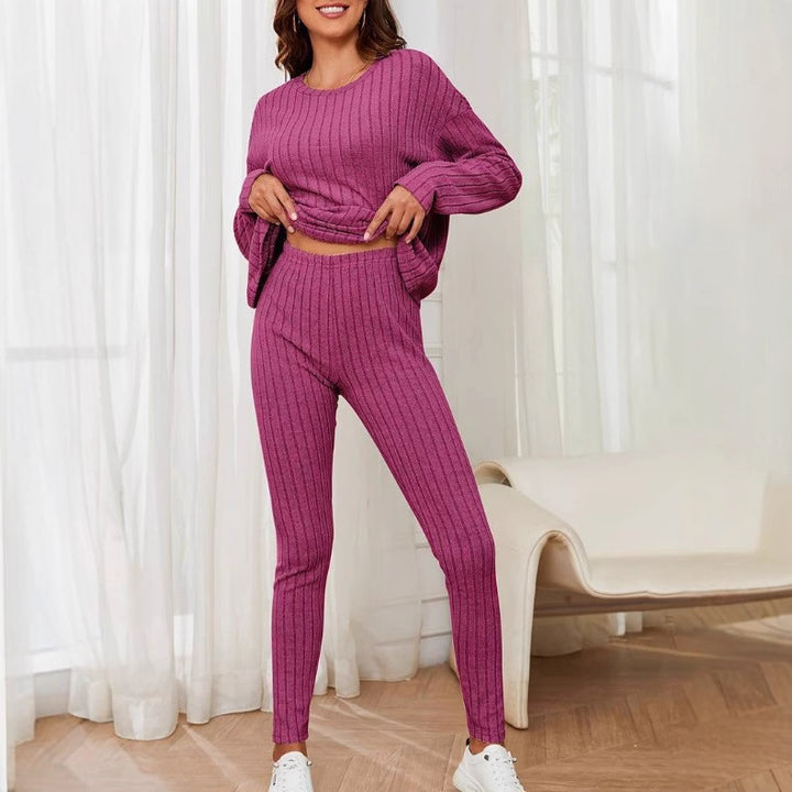 Damer Bekväm Ribbset med lång arm och elastisk midja Mirla-Eva Jonsson