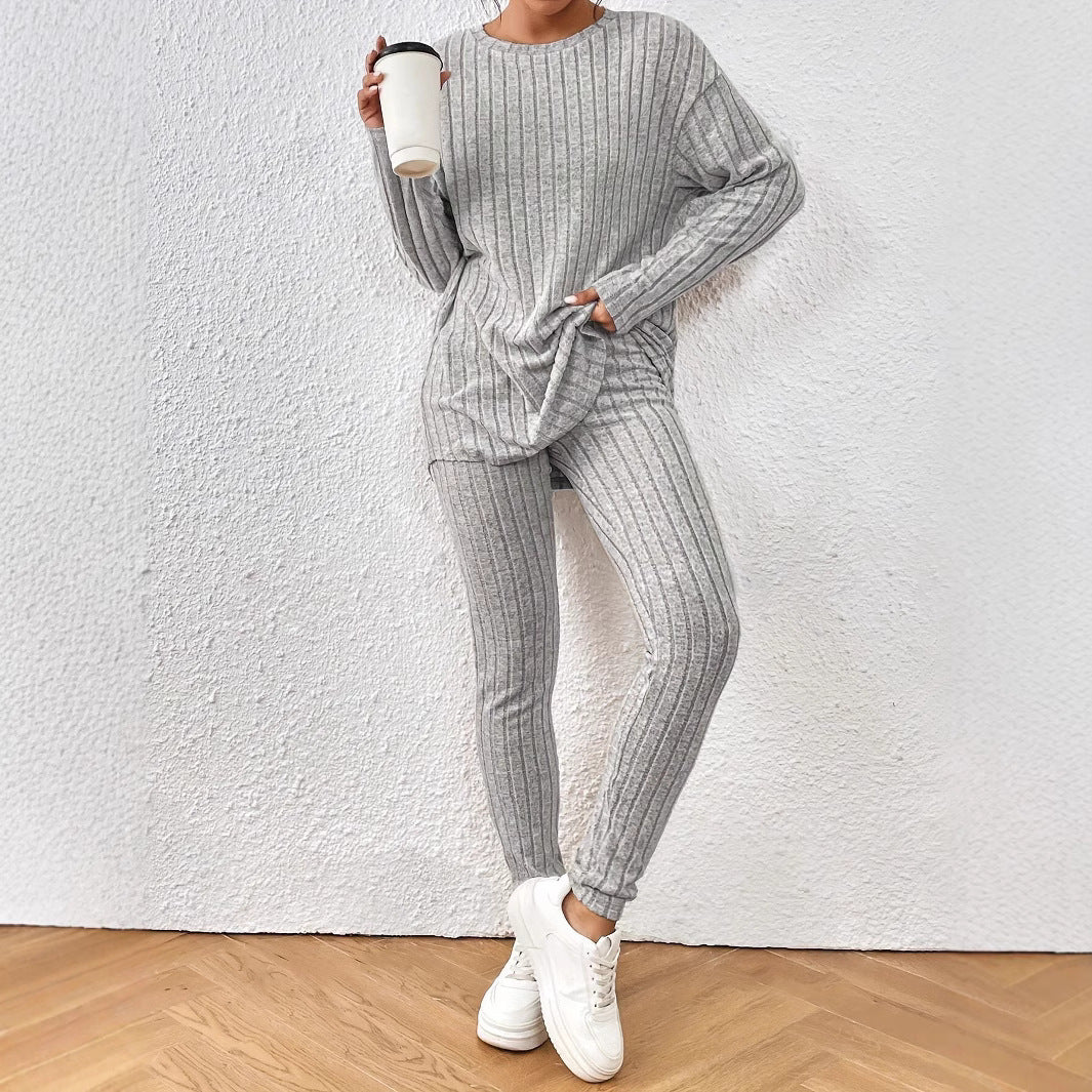 Damer Bekväm Ribbset med lång arm och elastisk midja Mirla-Eva Jonsson