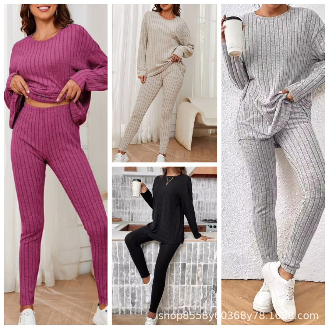 Damer Bekväm Ribbset med lång arm och elastisk midja Mirla-Eva Jonsson