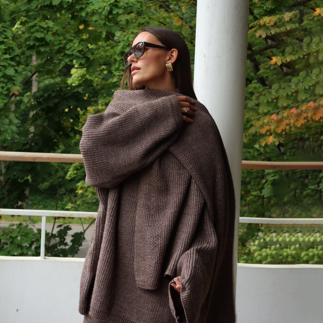 Damer Bekväm Stickad Loungewear-dräkt Mirla-Eva Jonsson