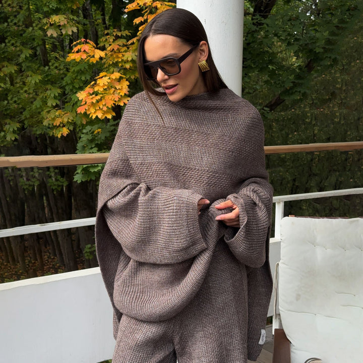 Damer Bekväm Stickad Loungewear-dräkt Mirla-Eva Jonsson