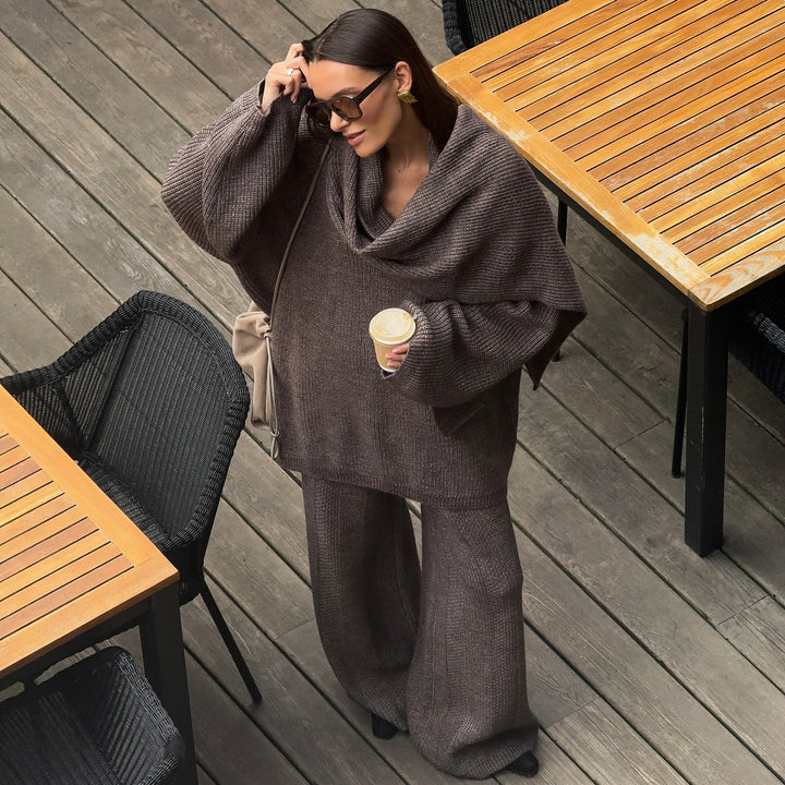 Damer Bekväm Stickad Loungewear-dräkt Mirla-Eva Jonsson