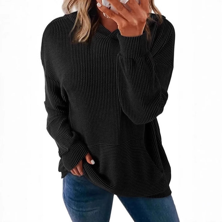Damer Bekväm Stickad Tröja med Huvud Mirla-Eva Jonsson