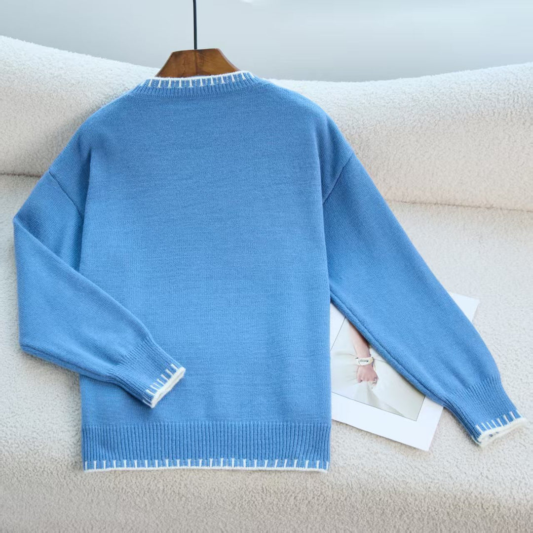 Damer Bekväm Sweatshirt med rosettmotiv och bekväma ärmar Eva Jonsson-Eva Jonsson