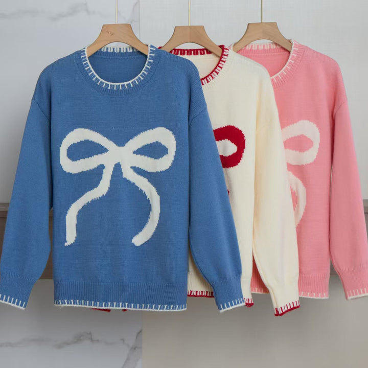 Damer Bekväm Sweatshirt med rosettmotiv och bekväma ärmar Eva Jonsson-Eva Jonsson