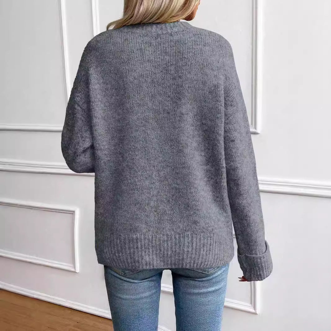 Damer Bekväm, avslappnad tröja med rund halsringning och oversize passform Mirla-Eva Jonsson