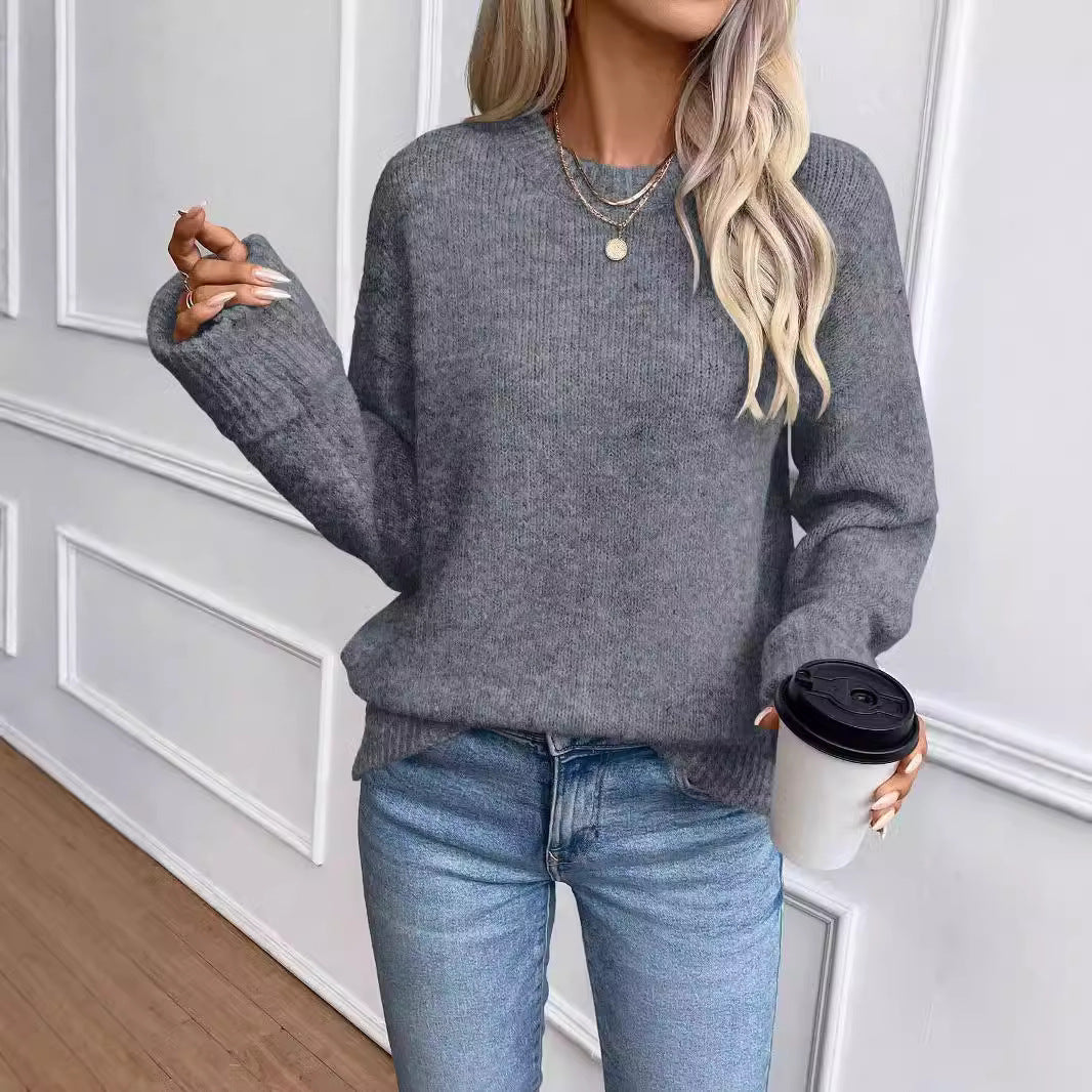 Damer Bekväm, avslappnad tröja med rund halsringning och oversize passform Mirla-Eva Jonsson