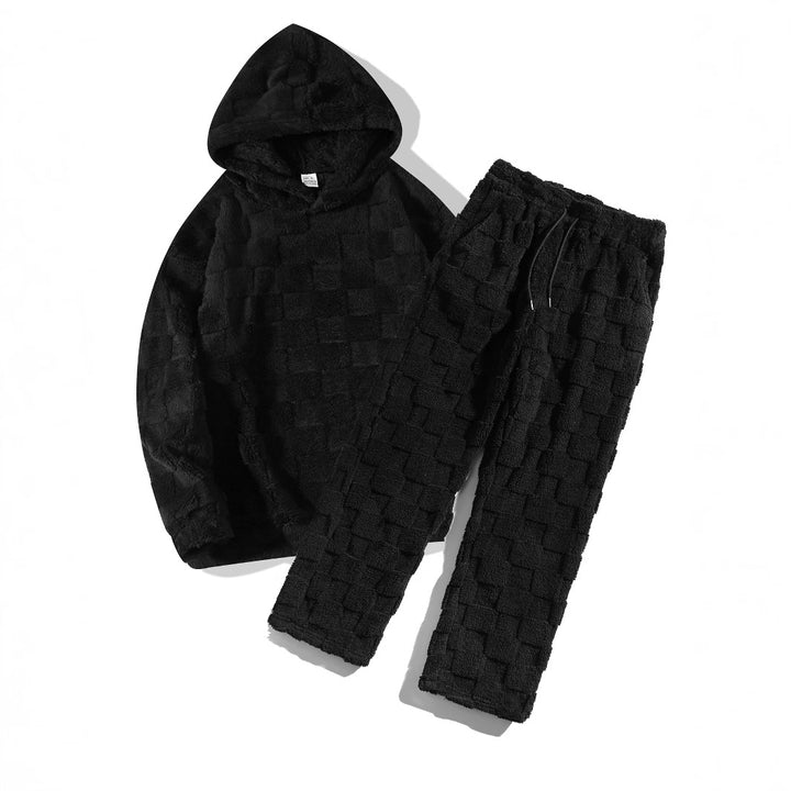 Damer Bekväm fleece-set med huva och elastisk midja Mirla-Eva Jonsson