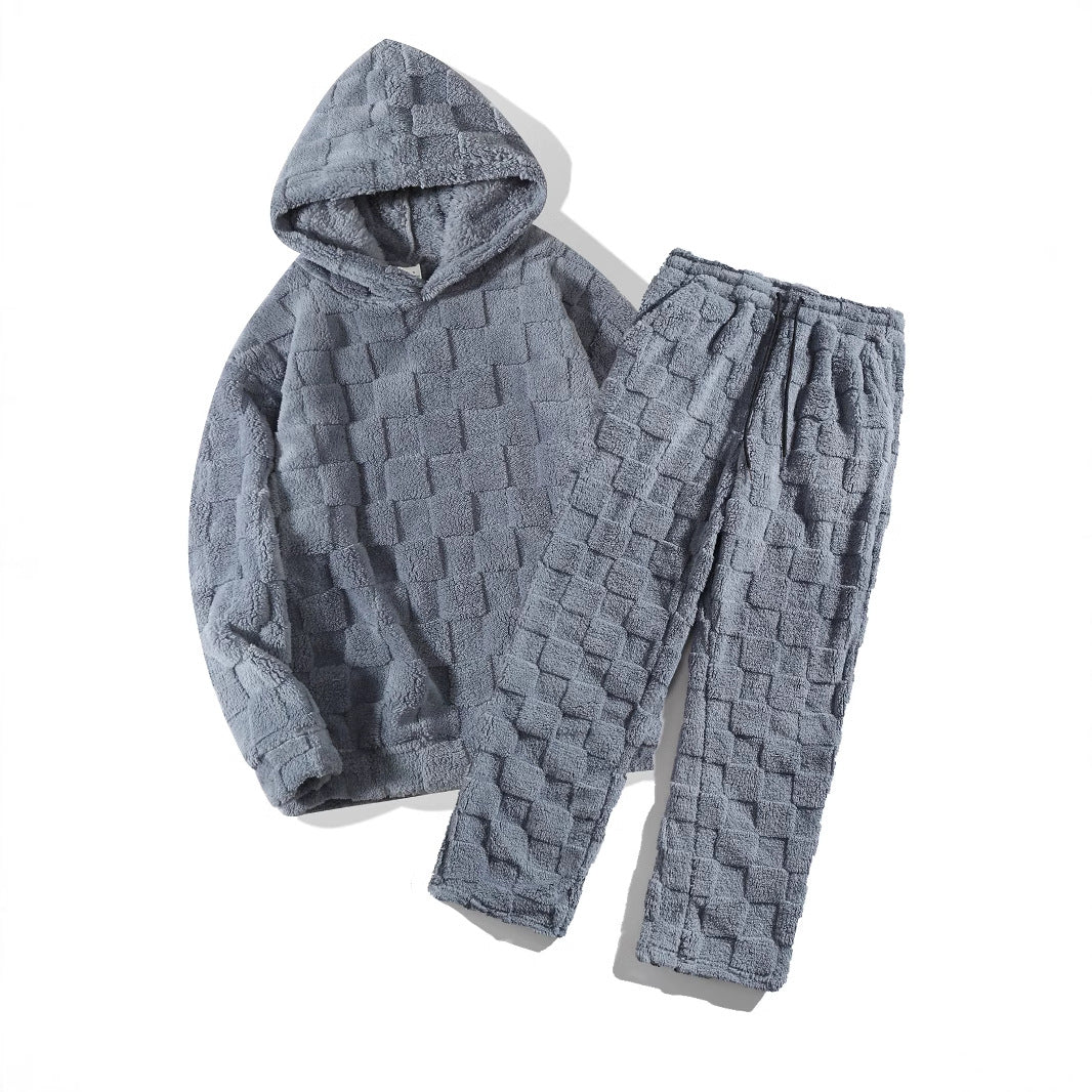 Damer Bekväm fleece-set med huva och elastisk midja Mirla-Eva Jonsson